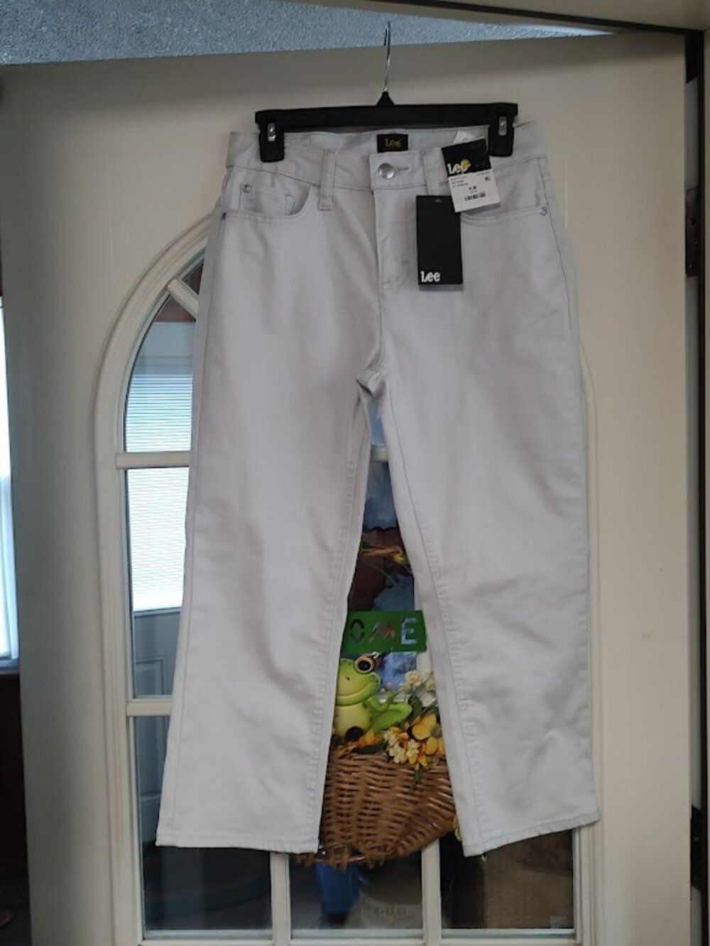 New Lee Soft Gray Mid Rise Cropped 22 In Inseam Jeans Women's 6M